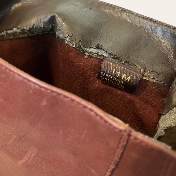 Burgundy leather knee high heeled boots Sam Edelman Seraphina size 11 - Picture 10 of 10